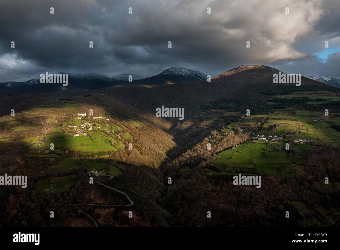 Ancares Region, Galicien, Nordspanien. Stockfoto