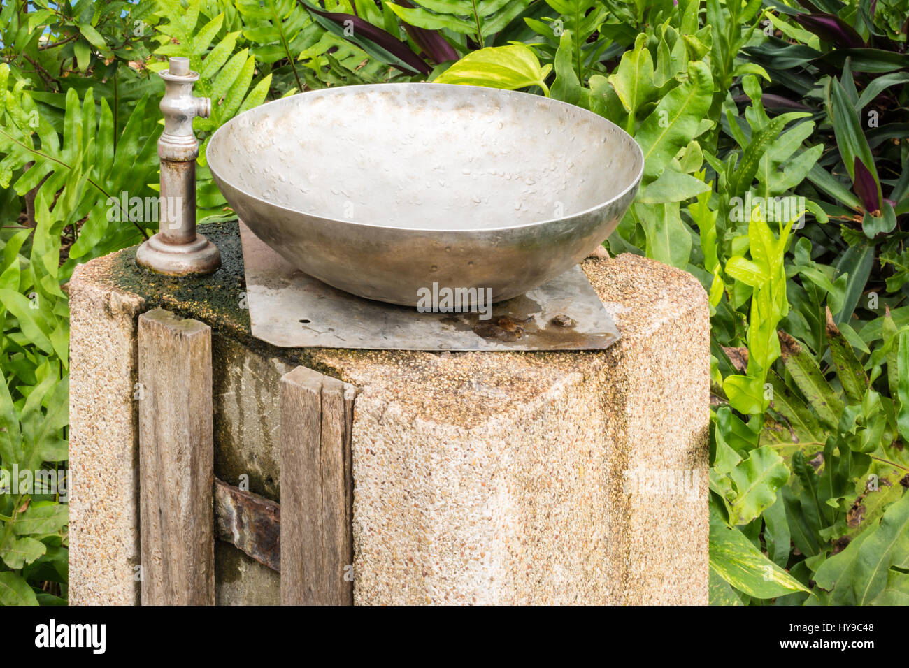 selektiven Fokus Wasserhahn im park Stockfoto