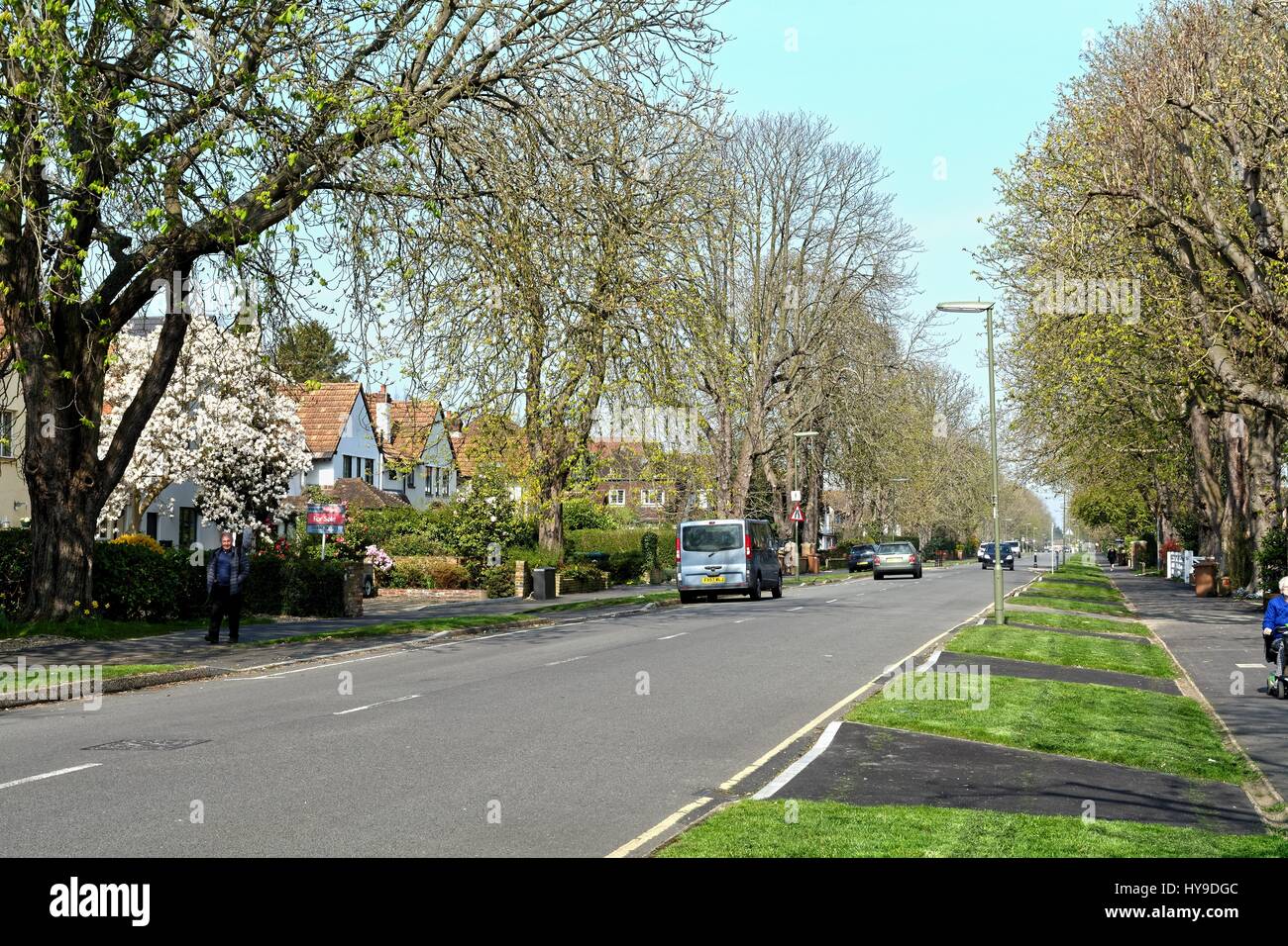 Wohn Häuser auf der Avenue Sunbury auf Themse Surrey UK Stockfoto