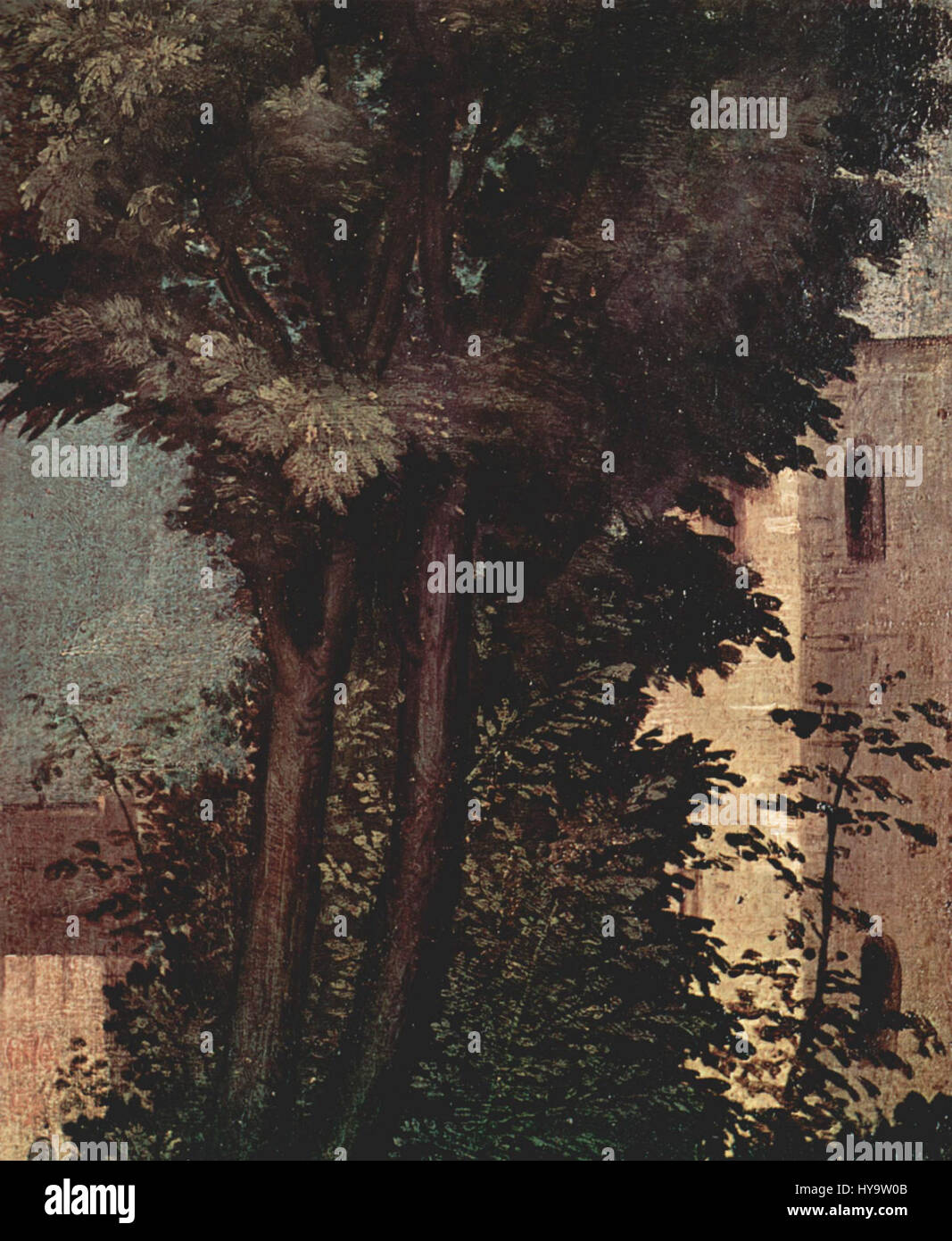 Giorgione war ein italienischer Maler der venezianischen Renaissance, bekannt für seine geheimnisvollen und poetischen Werke. Seine Gemälde zeichnen sich durch sanften Einsatz von Licht und eine kontemplative Atmosphäre aus. Stockfoto