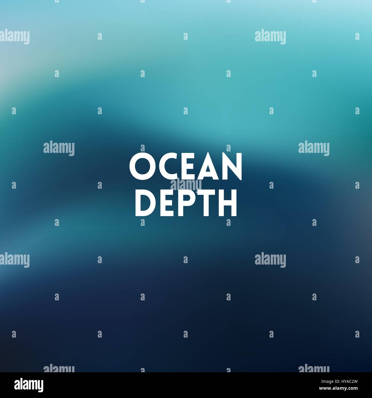 quadratische unscharfen Hintergrund - Himmel Wasserfarben des Meeres mit Zitat Stock Vektor
