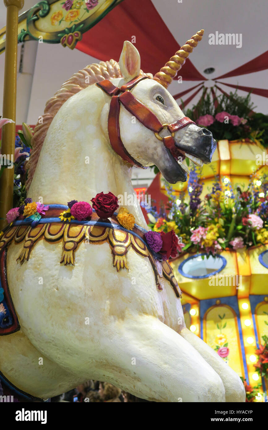 Macys Karneval unter dem Motto Flower Show am Herald Square, NYC, USA Stockfoto