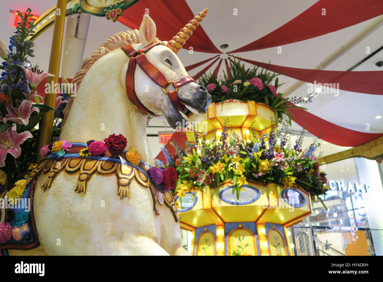 Macys Karneval unter dem Motto Flower Show am Herald Square, NYC, USA Stockfoto