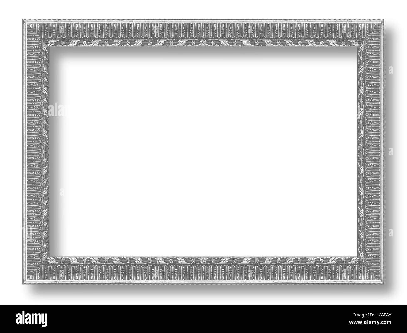 Antik Goldrahmen isoliert auf schwarzen Hintergrund/Gold Bilderrahmen mit Ecke Linie Blumen für Bild Stockfoto