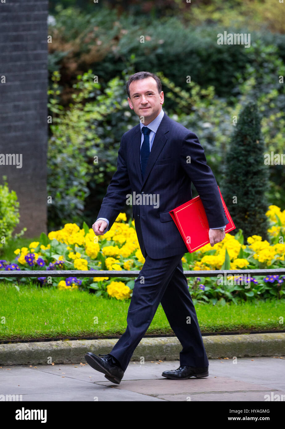 Staatssekretär für Wales, Alun Cairns, in der Downing Street für eine Kabinettssitzung Stockfoto