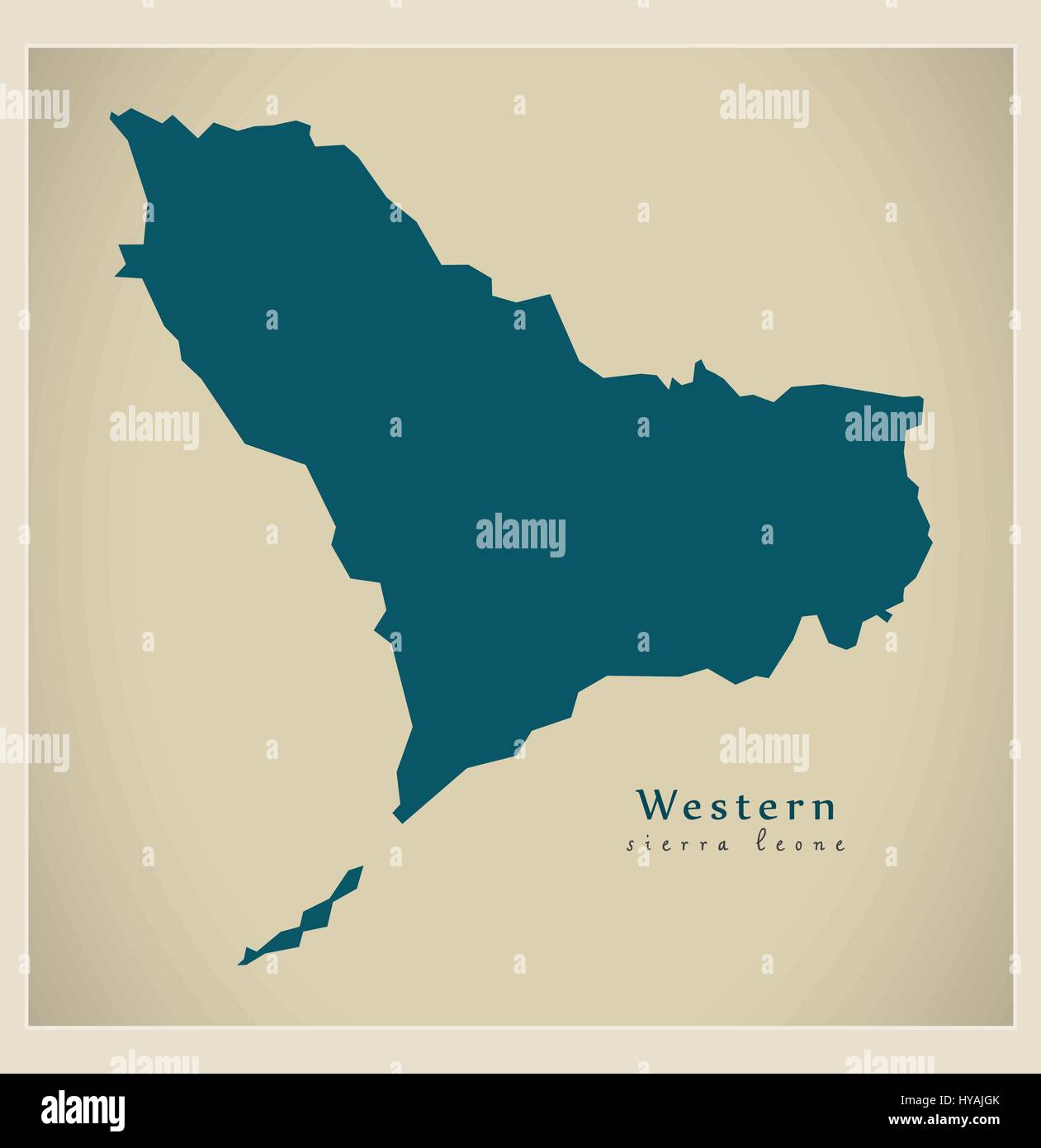 Moderne Karte - Westprovinz SL Stock Vektor