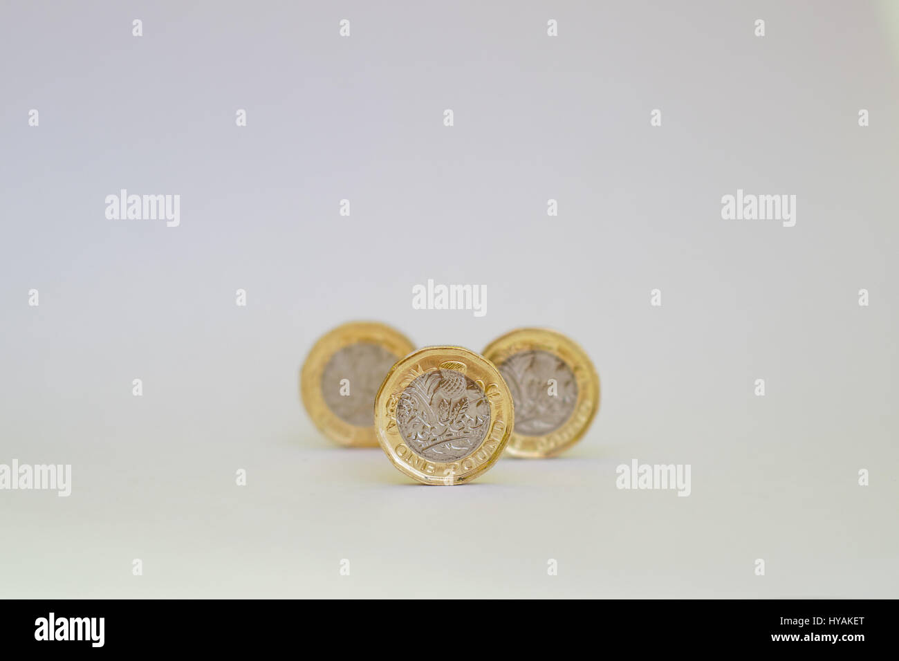 Neue ein-Pfund-Münze Stockfoto