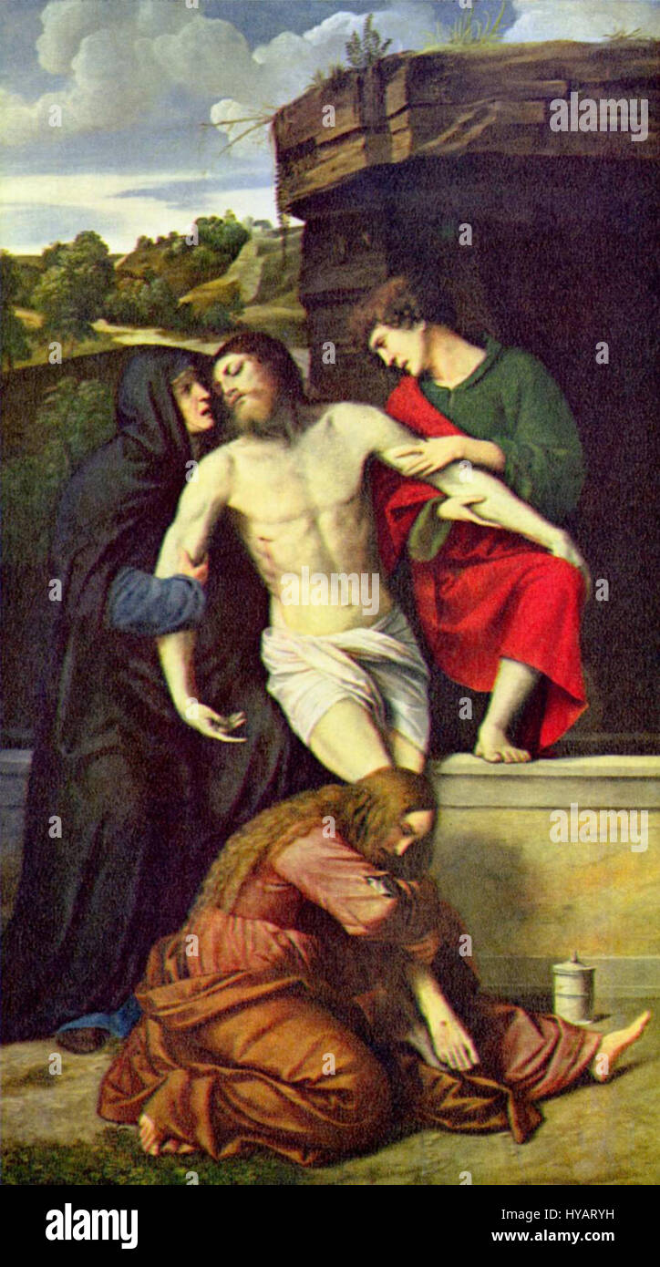 „Moretto da Brescia 002“ bezieht sich auf ein Gemälde des italienischen Renaissance-Künstlers Moretto da Brescia, der für seine Werke in der religiösen und Porträtmalerei bekannt ist. Sein Stil verbindet venezianische Einflüsse mit lombardischen Traditionen. Stockfoto