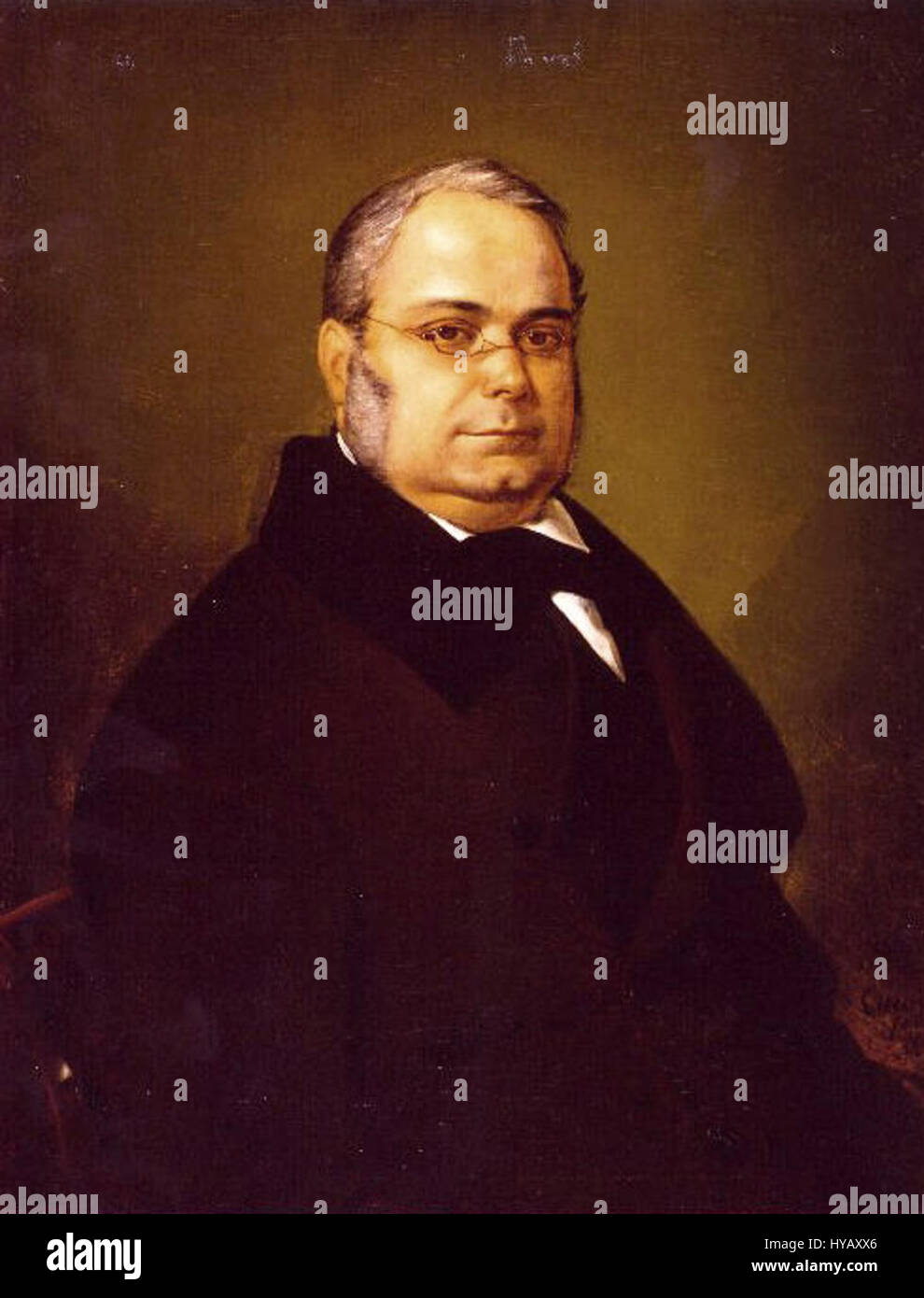 Alessandro Cicarellis „Retrato do Desembargador Rodrigo de Souza da Silva“ ist ein Porträt des brasilianischen Richters, das seinen würdevollen Charakter mit feinen Details im Stil des frühen 19. Jahrhunderts einfängt. Stockfoto