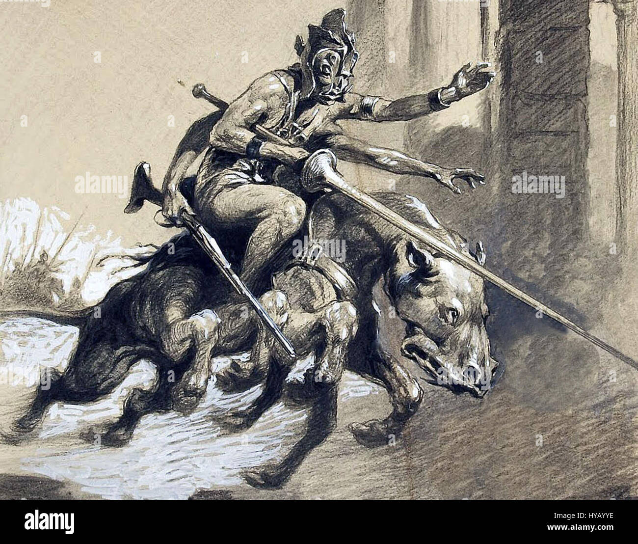 Der Barsoom Green Martian bezieht sich auf eine fiktive Figur aus Edgar Rice Burroughs' Barsoom-Serie. Die Figur ist ein Mitglied der Marsart, die für ihre grüne Haut und ihre charakteristischen physischen Merkmale bekannt ist. Diese Wesen sind von zentraler Bedeutung für den Aufbau der Welt in Burroughs Science-Fiction-Romanen, die eine imaginierte Marszivilisierung und ihre Interaktion mit menschenähnlichen Charakteren in einer fremden Landschaft beschreiben. Stockfoto