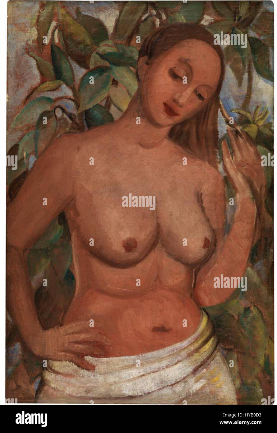 Ein Kunstwerk von Anita Ree, das sich wahrscheinlich auf ein Werk aus dem späten 19. Oder frühen 20. Jahrhundert bezieht und Rees eigenen Stil in einer bestimmten künstlerischen Periode zeigt. Stockfoto