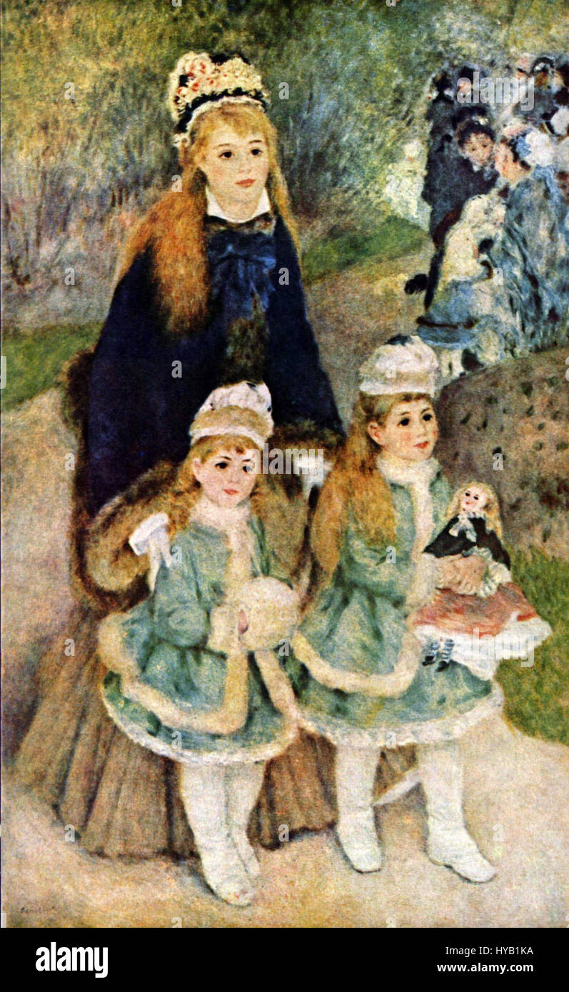 Pierre-Auguste Renoir zeigt seinen charakteristischen Stil, menschliche Emotionen und Schönheit einzufangen, wobei „135“ ein bemerkenswertes Beispiel für seinen impressionistischen Ansatz in Porträts- und Figurenmalerei ist. Stockfoto