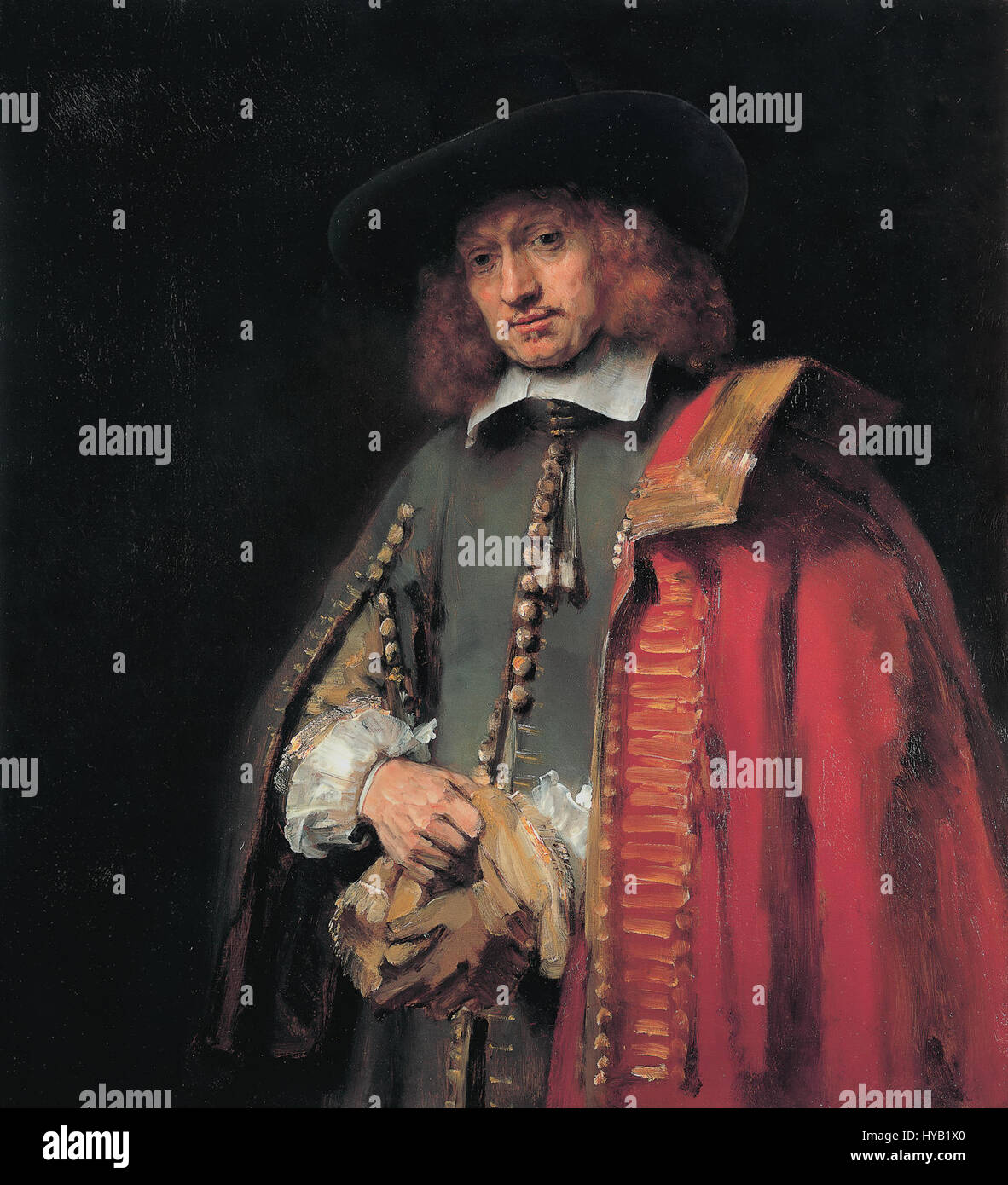 Dieser Eintrag bezieht sich auf ein Werk des niederländischen Meisters Rembrandt, das wahrscheinlich ein bestimmtes Stück katalogisiert und seinen charakteristischen Lichtstil und seine emotionale Tiefe in seiner Kunst zeigt. Stockfoto