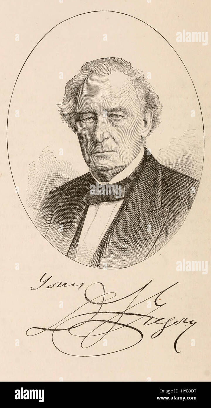 Dudley S Gregory - erster Bürgermeister von Jersey City, 1838 Stockfoto