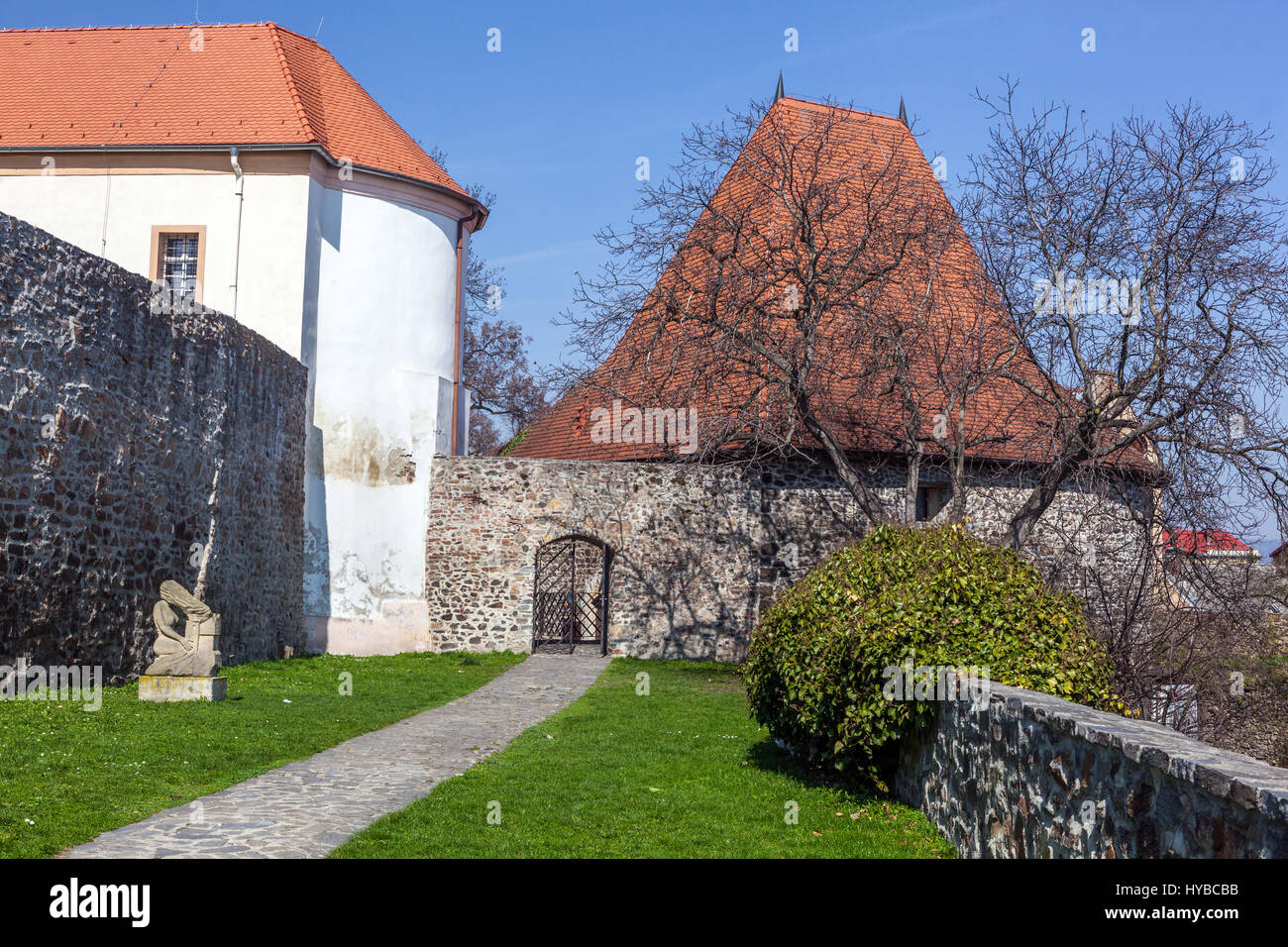 Gotische Stadt Wände, Kadan, Nord-Böhmen, Tschechische Republik, Europa Stockfoto