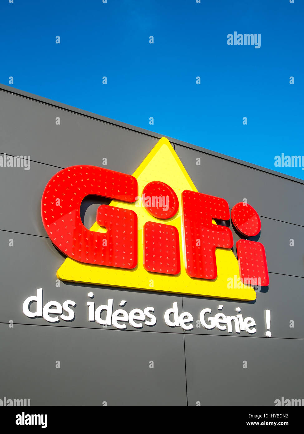 GIFI Shop Zeichen, Frankreich. Stockfoto