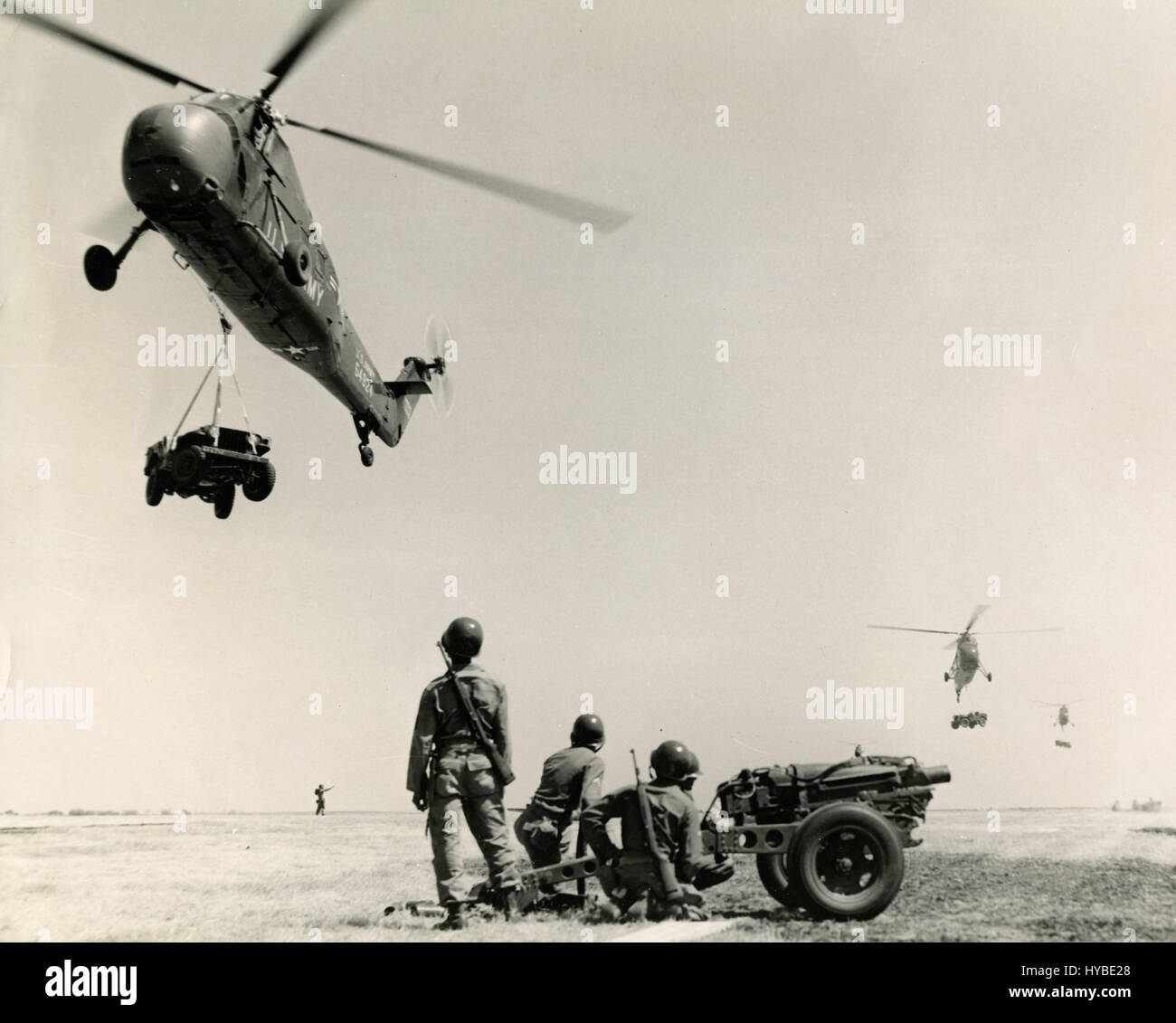 US-Armee taktischen Training mit H-34 Hubschrauber, Oklahoma, USA Stockfoto