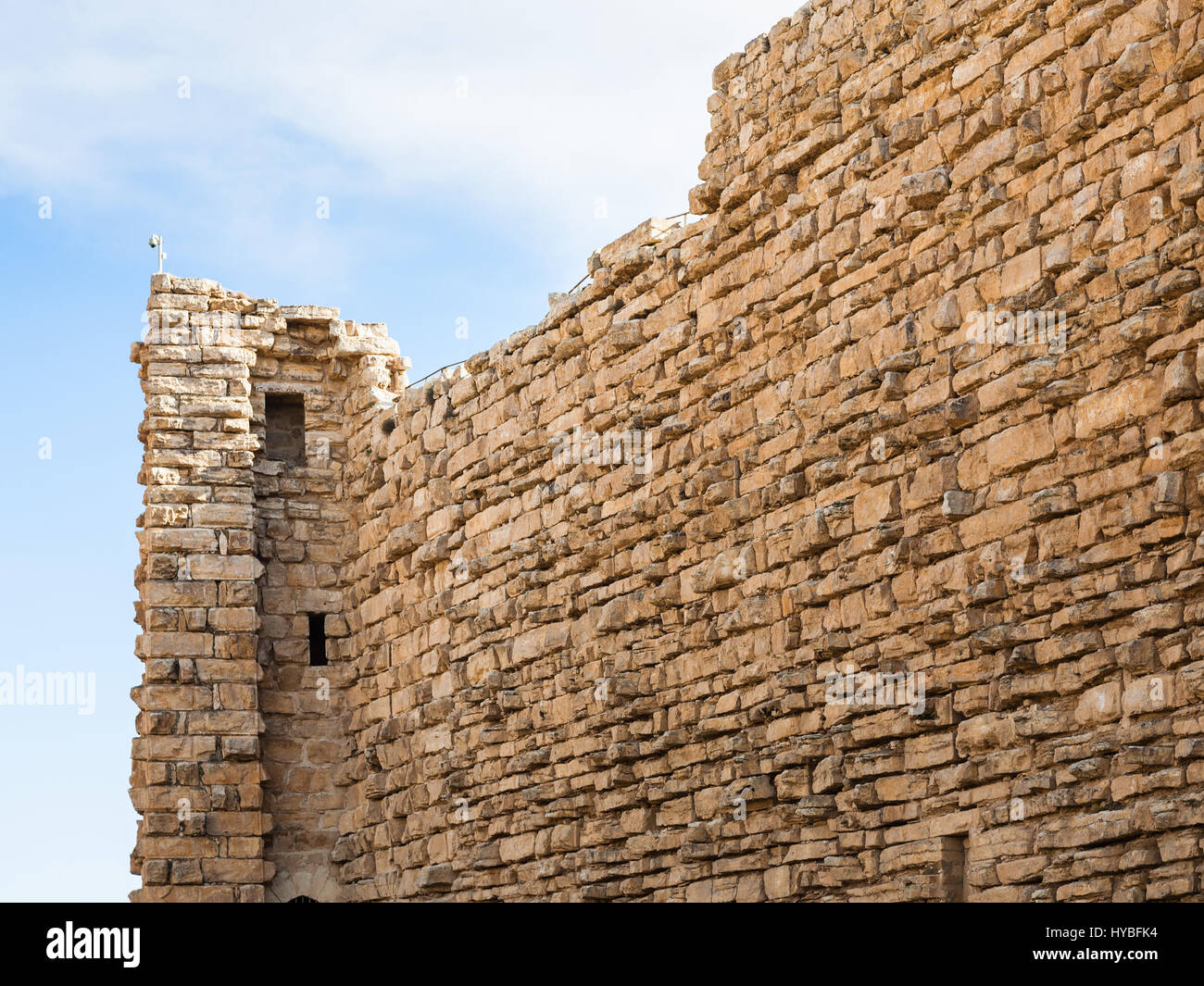 Reisen Sie nach Nahost Land Jordanien - Außenwand der Burg Kerak Stockfoto