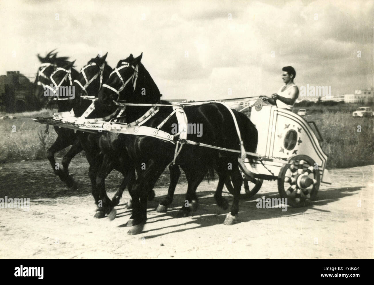 Römische Pferd gezogenen Wagen Stockfoto