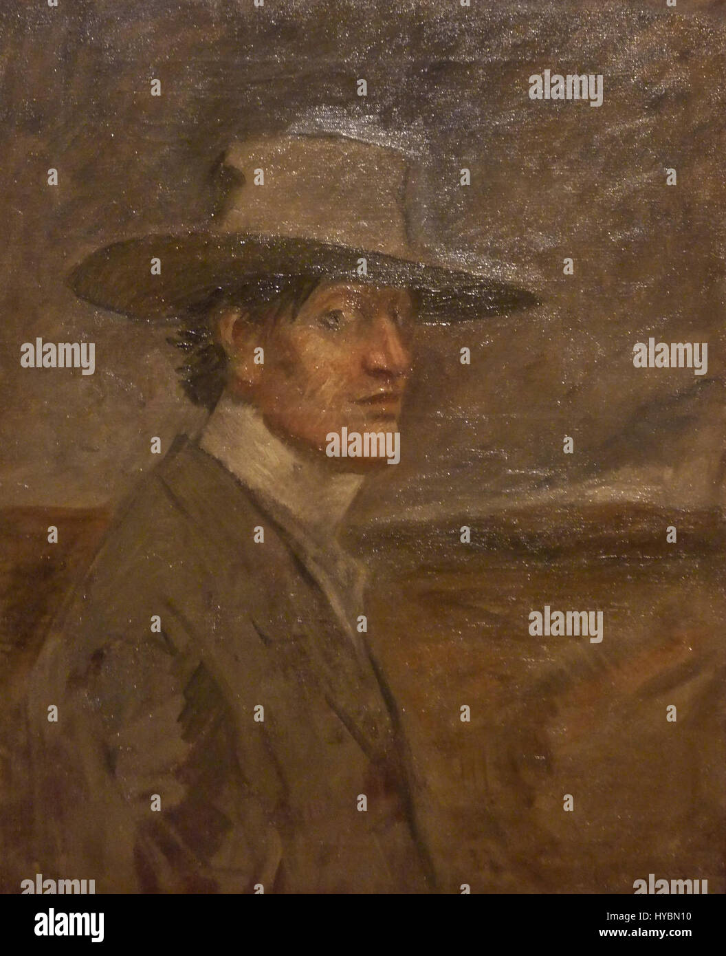 Jean-Louis Forains „Portrait de l'artiste“ ist ein Selbstporträt, das den unverwechselbaren Stil des Künstlers darstellt und sich auf die französische Kunstszene des 19. Jahrhunderts konzentriert. Stockfoto