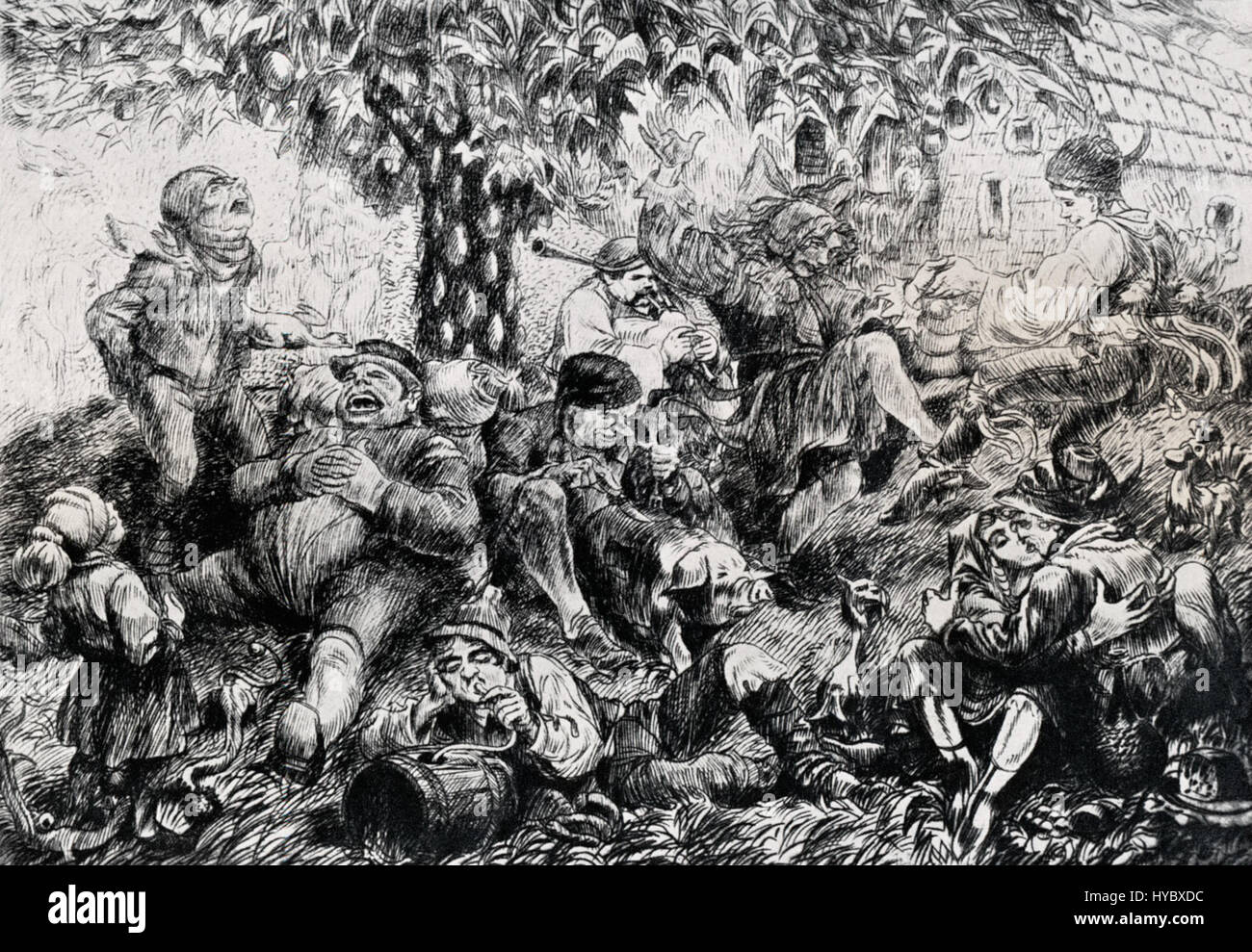 Hinko Smrekars „Indija Koromandija“ ist ein detailreiches Kunstwerk, das kulturelle Motive erforscht, Smrekars charakteristischen Stil zeigt und den Schwerpunkt auf Symbolismus in seinem Werk legt. Stockfoto