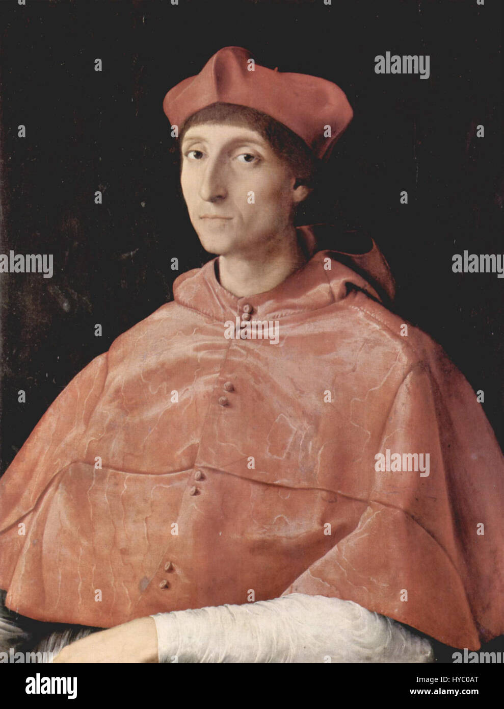 „Raffael 048“ bezieht sich auf ein Gemälde des berühmten italienischen Renaissance-Künstlers Raphael. Bekannt für seine Beherrschung der Komposition und den Gebrauch der Perspektive, beeinflusste Raphaels Werk den Verlauf der westlichen Kunst in der Renaissance stark. Stockfoto