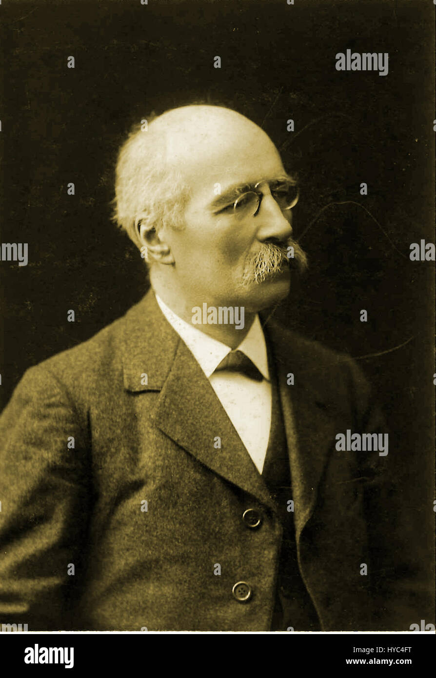 Henri La Fontaine (1854–1943) war ein belgischer Jurist, Gelehrter und Friedensnobelpreisträger, der für seine Beiträge zum Völkerrecht und Friedensbemühungen anerkannt wurde. Seine Arbeit konzentrierte sich auf die Förderung von Diplomatie und Menschenrechten. La Fontaines Vermächtnis ist mit seinem Engagement für eine friedliche Konfliktlösung und seiner Beteiligung an der Gründung des Internationalen Gerichtshofs verbunden. Stockfoto