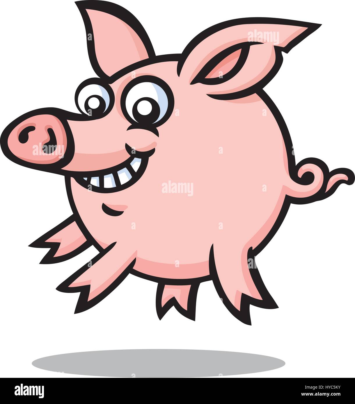 Niedliche rosa Schwein. Vector Illustration. Stock Vektor