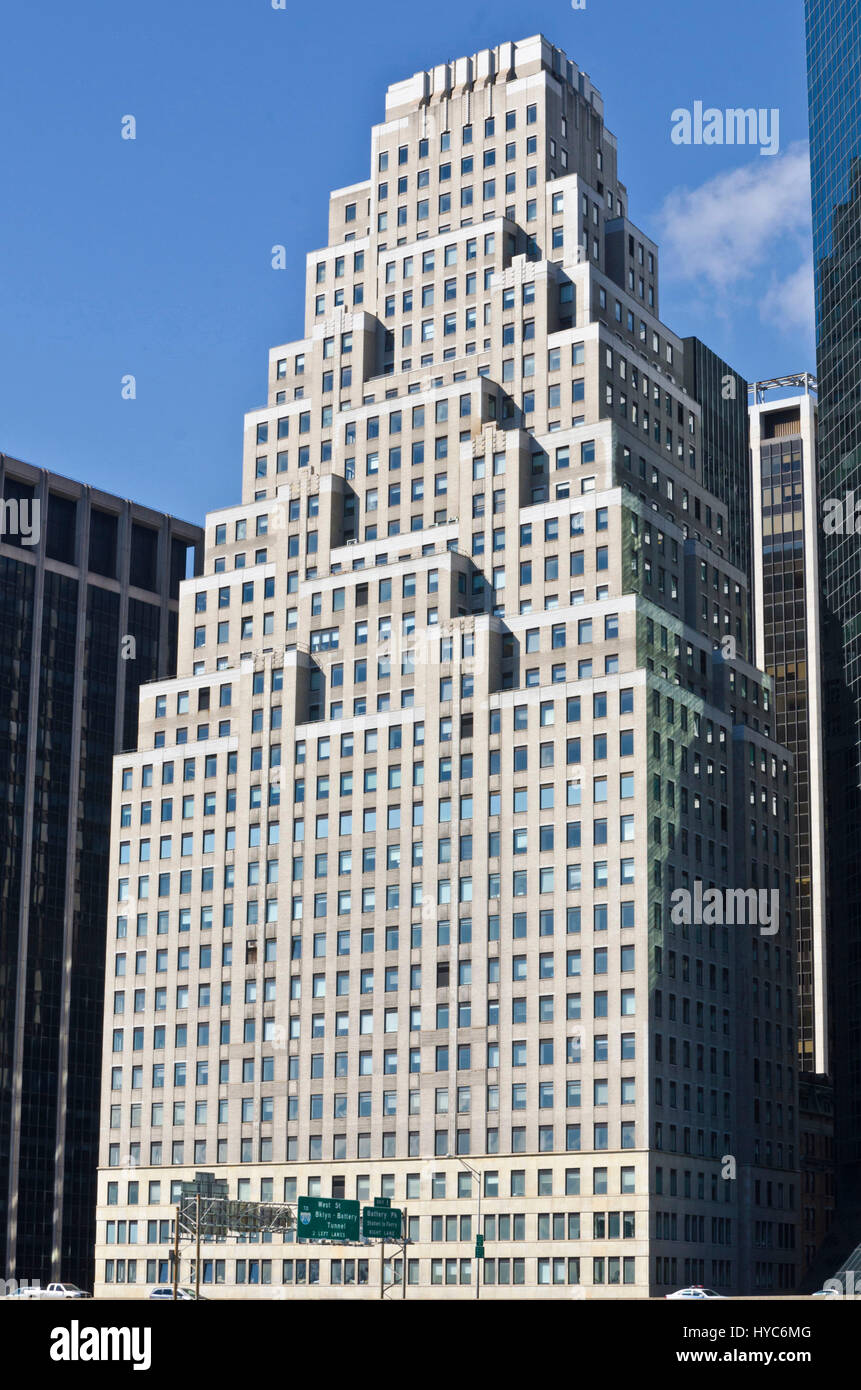 120 Wall Street Building Wolkenkratzer, Manhattan, New York, New York City, USA, Vereinigte Staaten, USA, Vereinigte Staaten von Amerika Stockfoto