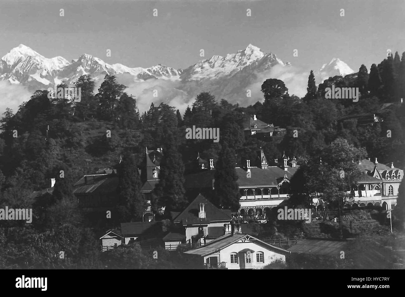 Kanchenjunga Berg von Mackenzie, Darjeeling, Westbengalen, Asien, Indien, 1910, altes Vintage-Bild aus den 1900er Jahren Kangchenjunga, Kanchenjunga, Kanchanjangha, Khangchendzonga Stockfoto