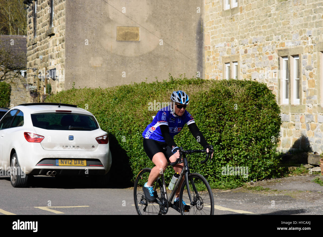 Mittelalterliche Dorf von Eyam, besser bekannt als die Pest-Dorf, Peak District Derbyshire England Stockfoto