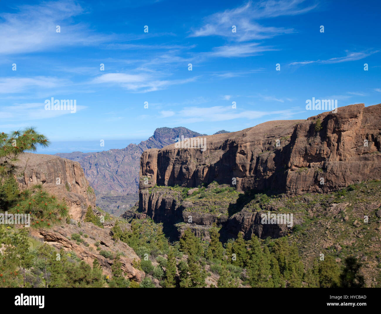 Zentralen Gran Canaria, geschützten Bereich des integralen Natur Reserve Inagua Stockfoto