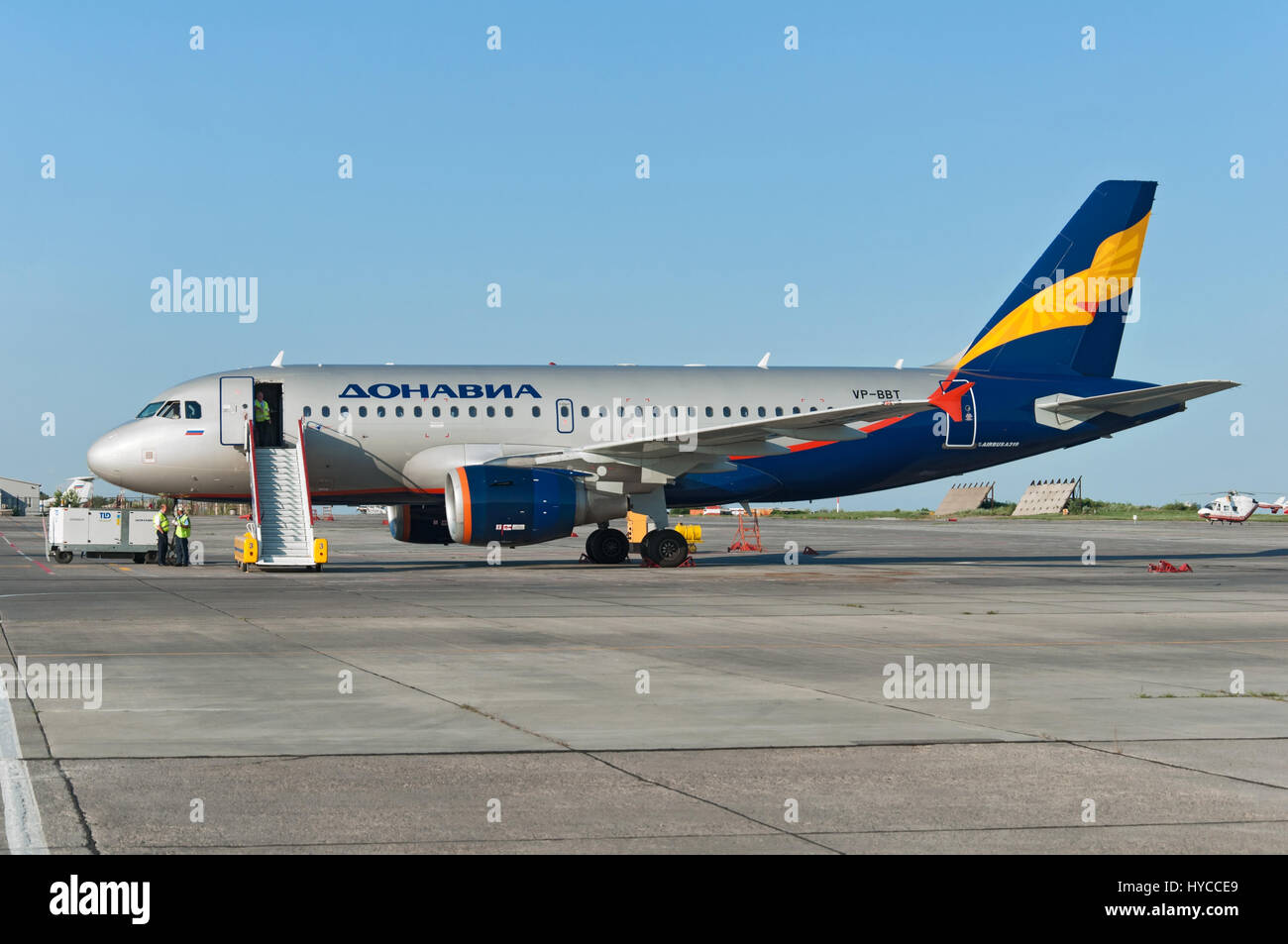 A319 Fluggesellschaften Donavia, Rostow am Don, Russland, 15. Juli 2015 Stockfoto