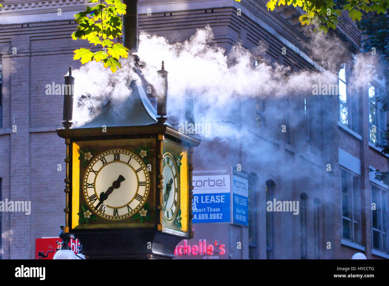 Dampfuhr in Gastown Bezirk Stockfoto