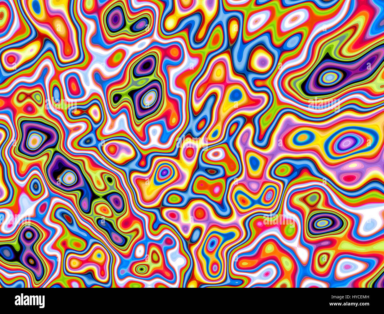 Knorrige Fraktale Hintergrund - abstrakte Digital generiert, Bild Stockfoto