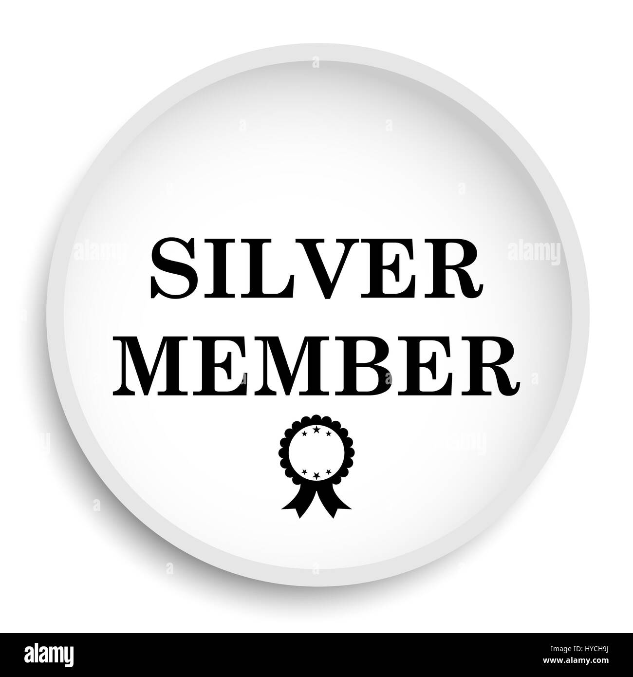 Silber-Mitglied-Symbol. Silber-Mitglied Website Button auf weißem Hintergrund. Stockfoto