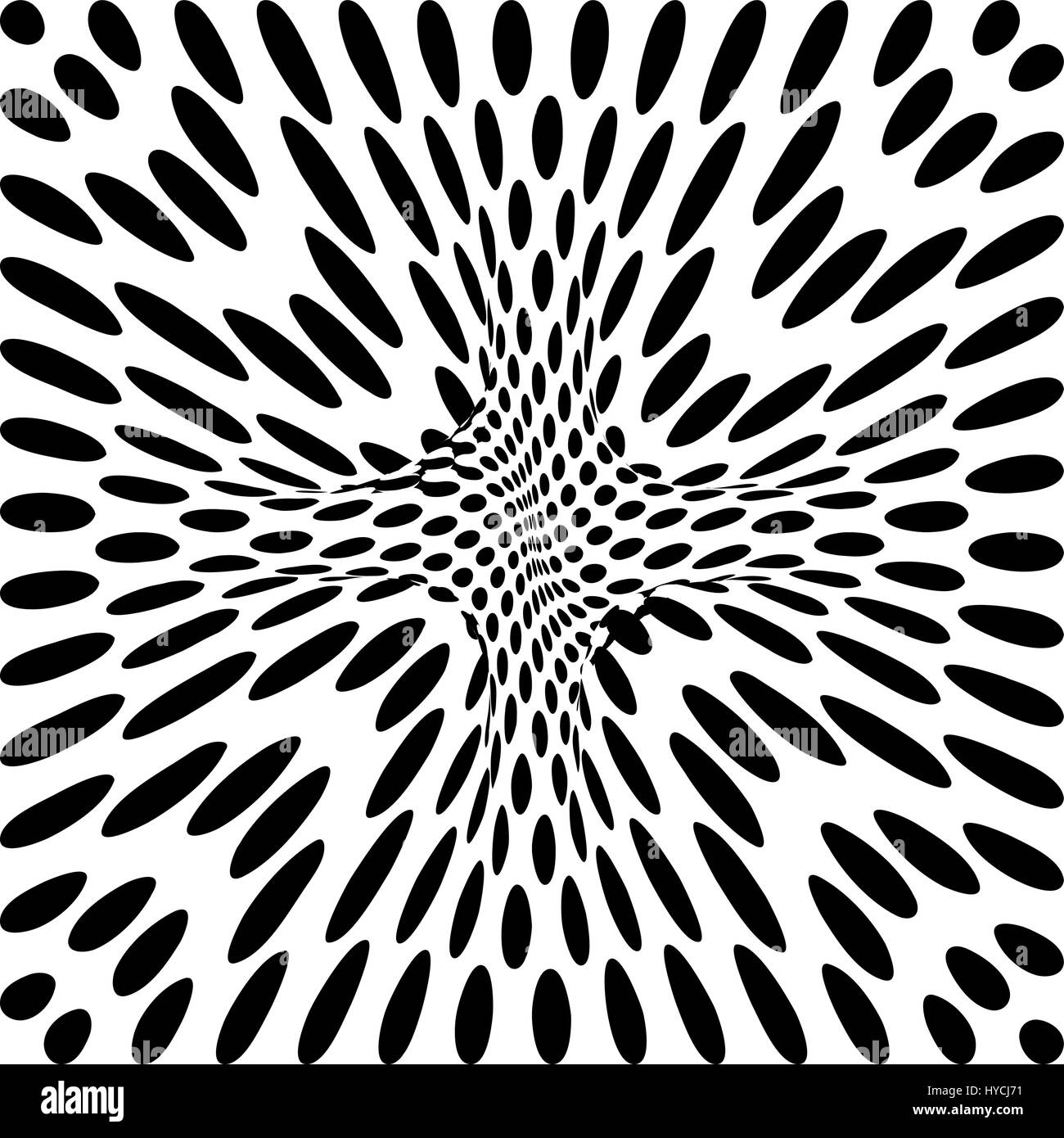 Hypnotische faszinierende abstrakte Image.Vector Illustration. Stock Vektor