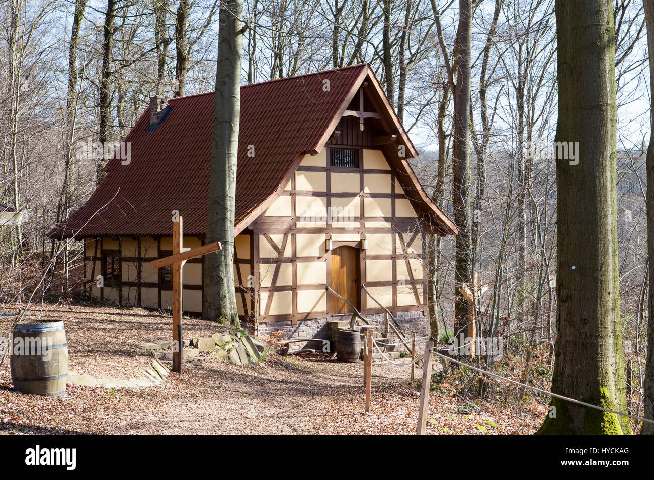 Mittelalterliches Dorf, Bokerode, Fürstenberg, Deutschland Stockfoto