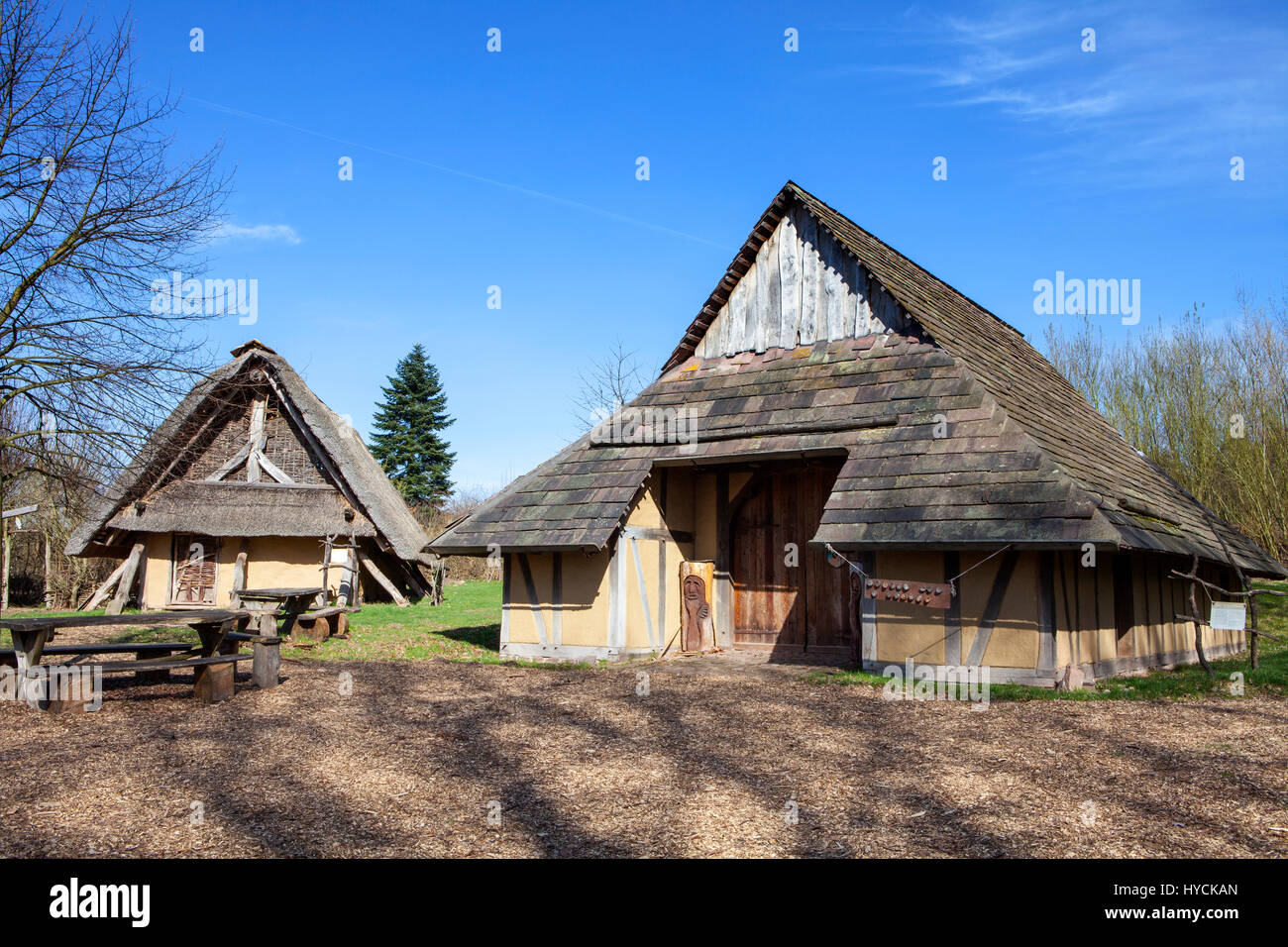Mittelalterliches Dorf, Bokerode, Fürstenberg, Deutschland Stockfoto