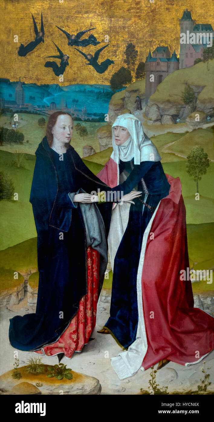Heimsuchung, die Meister des Lebens der Jungfrau, 1465-1475, Museum Boijmans van Beuningen, Rotterdam, Niederlande, Europa Stockfoto