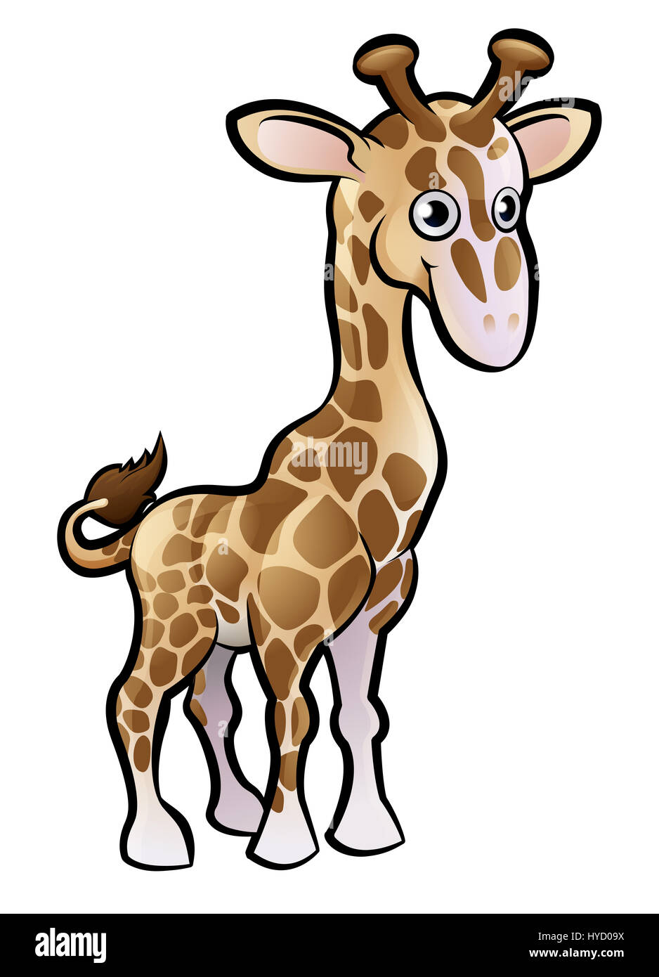Eine Giraffe Safari Tiere Cartoon-Figur Stockfoto