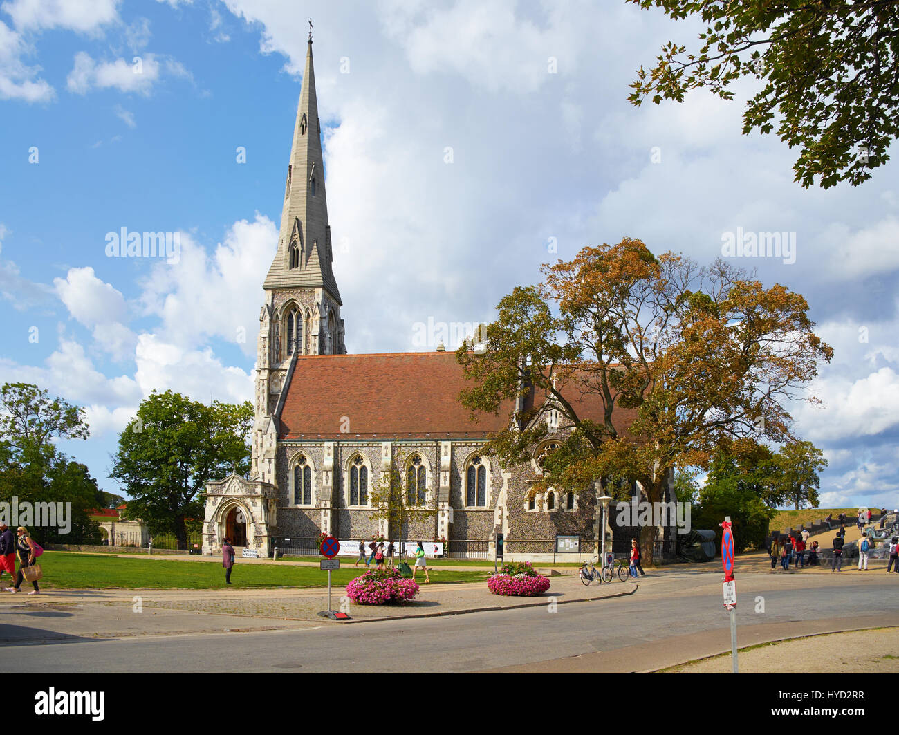 Kopenhagen, Dänemark - 22. August 2014: St. Alban-Kirche, lokal ist oft einfach als die englische Kirche, die anglikanische Kirche in Kopenhagen Stockfoto