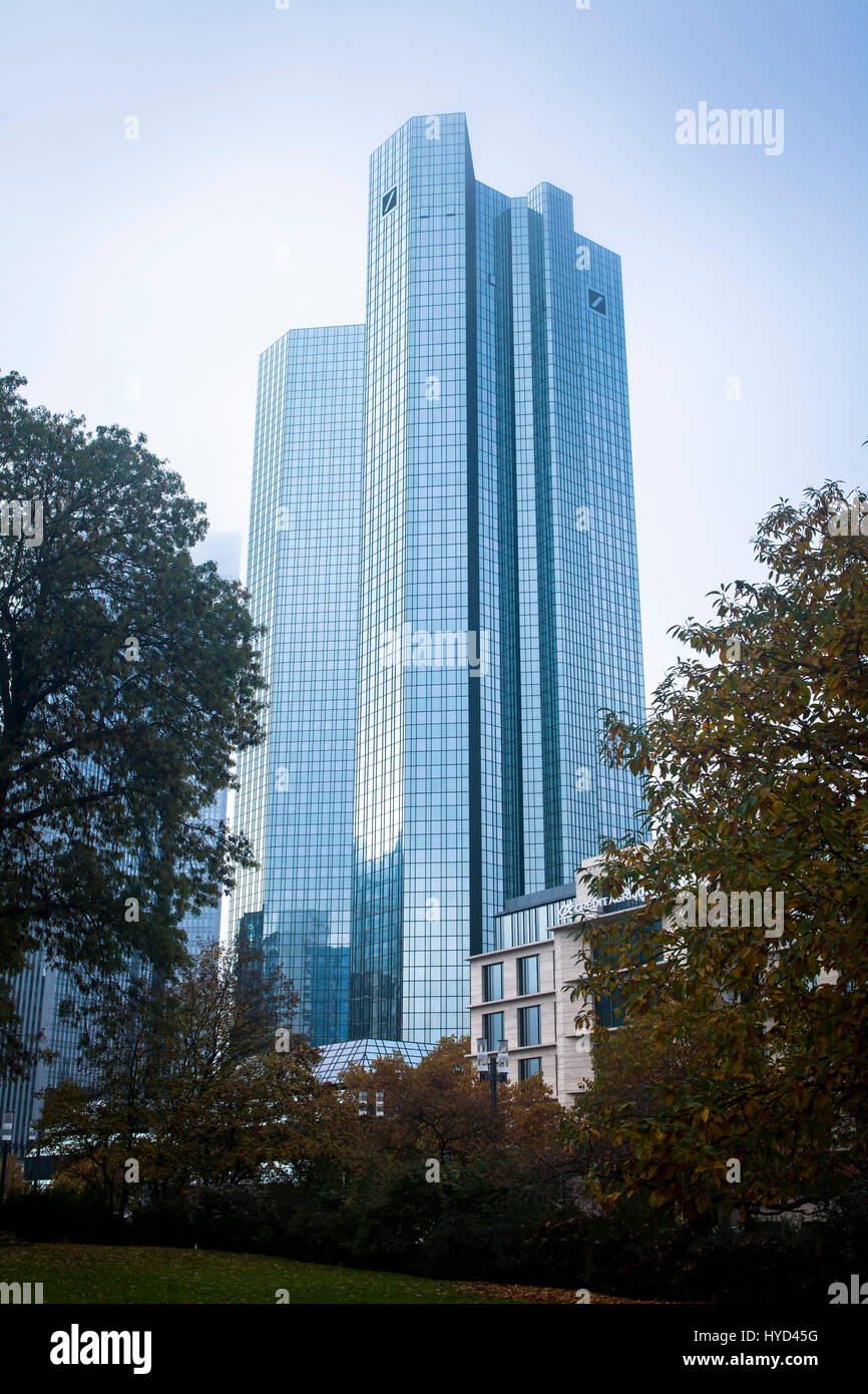 , Die Deutsche Bank, Deutsche Bank, Frankfurt, Hessen, Deutschland. Stockfoto