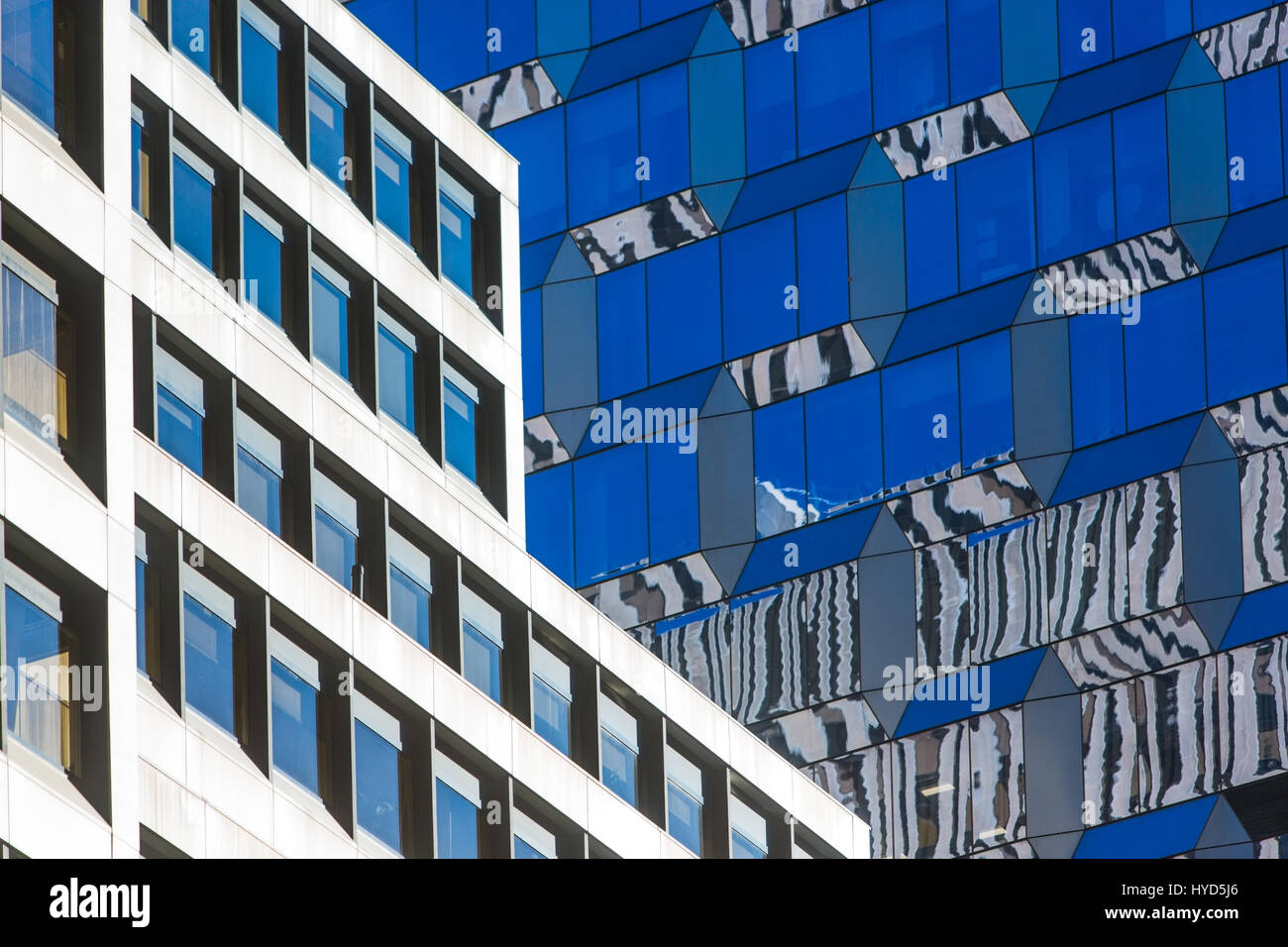 USA, New York State, New York City, Detail der Bürogebäude Fassade Stockfoto