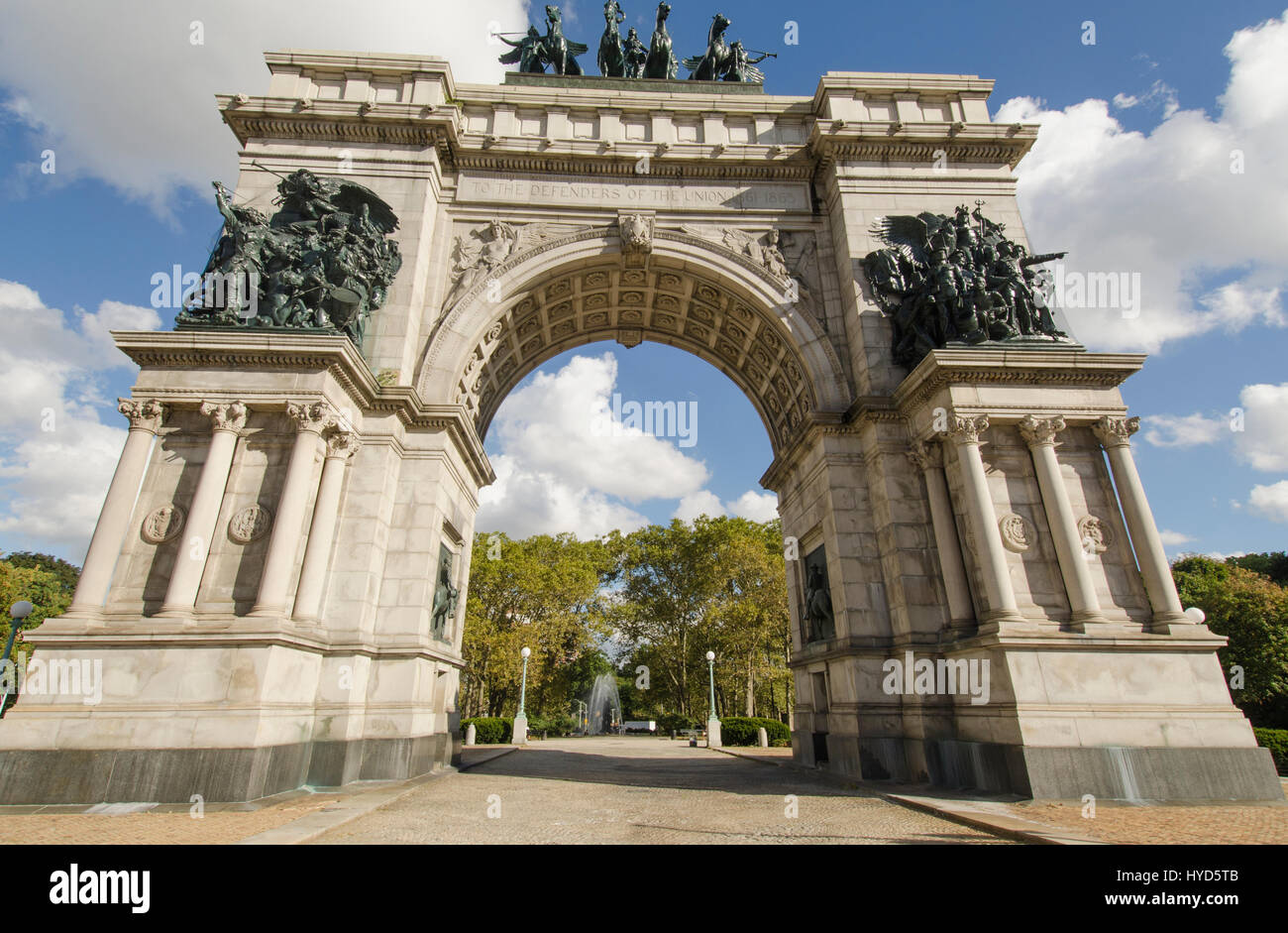 USA, New York, New York City, Brooklyn, Grand Army Plaza, Bogen des Bürgerkriegsdenkmals Stockfoto