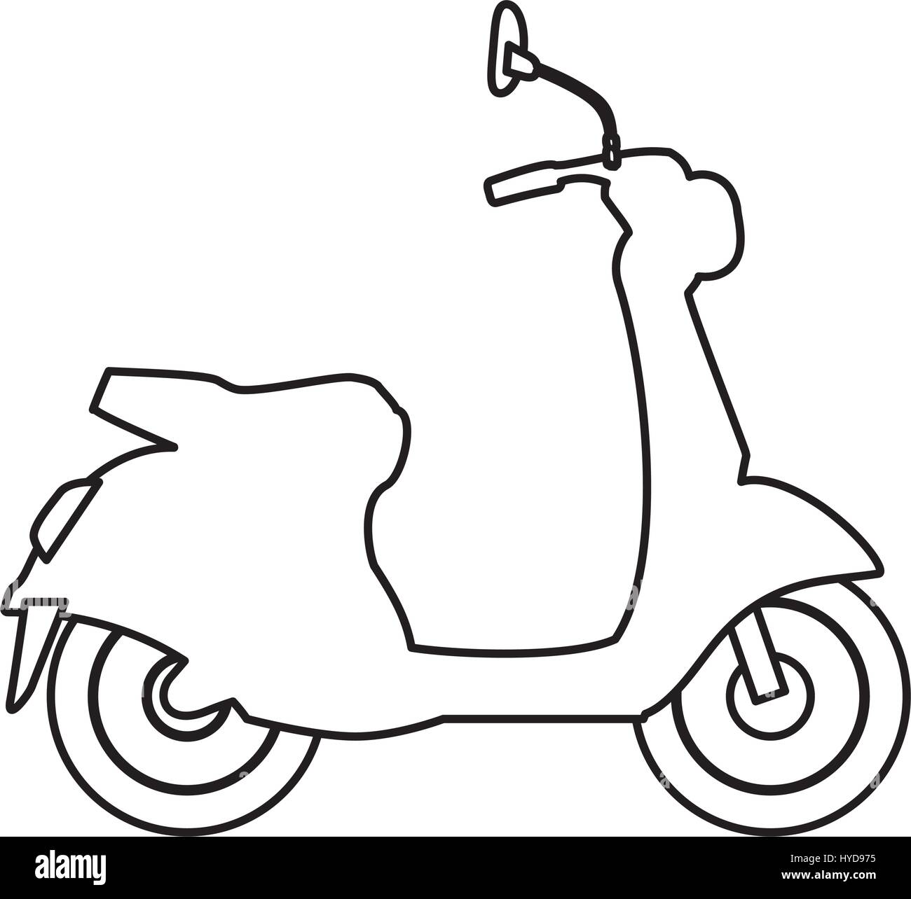 Roller Motorrad Silhouette Symbol Vektor Illustration Grafik-design Stock Vektor