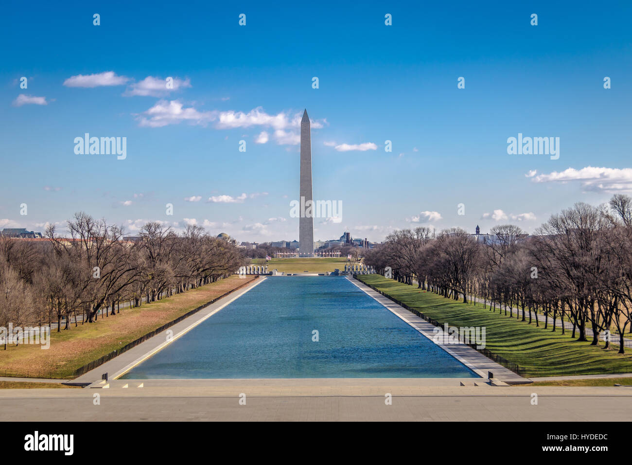 Washington Monument und Reflexion Pool - Washington, D.C., USA Stockfoto