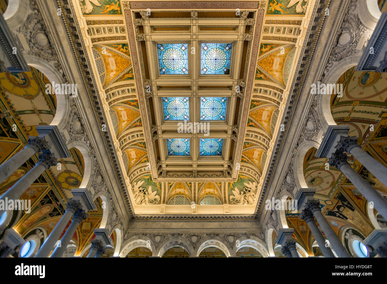 Decke, Library of Congress, Washington, District Of Columbia USA Stockfoto