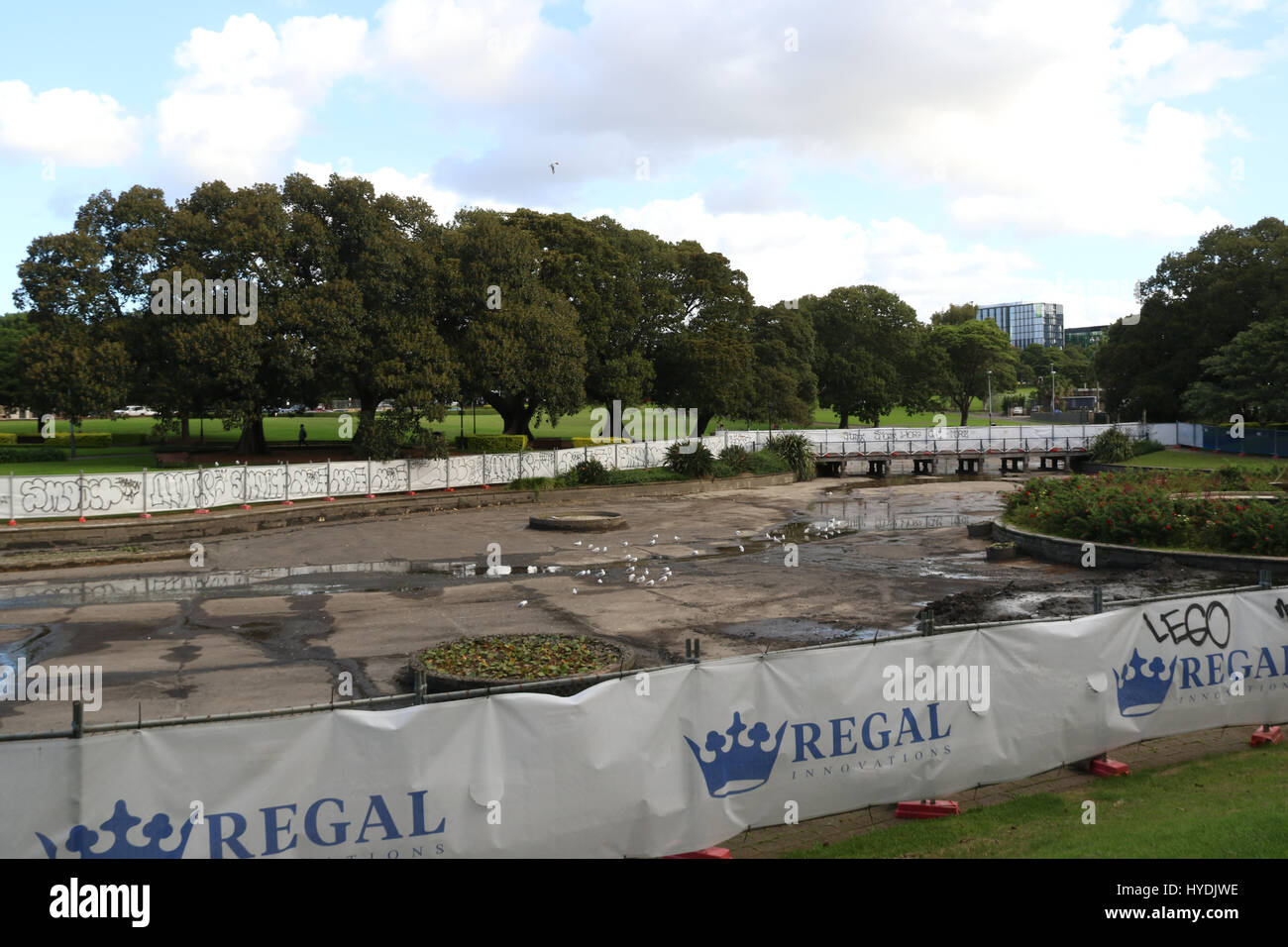 Stadtrat von Sydney verpflichtet sich Verbesserungsarbeiten auf See Northam im Victoria Park, Camperdown. Stockfoto