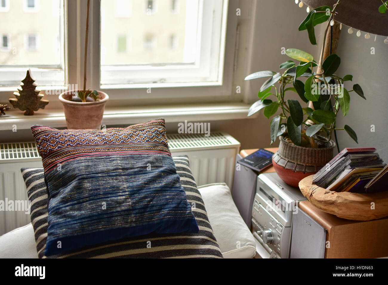 Eine gemütliche Ecke in einem Haus Stockfoto